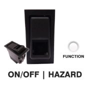 SWF Style Rocker Switch Base | 12V | HAZARD | 1x Lamp (D) | Pack of 1 - [444190]