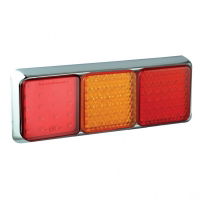 LED Autolamps 100 Series Triple 12/24V Square LED Rear Combination Light | 352mm - [100CFARME]