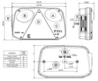 Radex 2800 RH Rear Combination Lamp (Cable Entry) 12V [2800-11G]