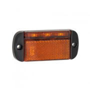 LED Autolamps 44 Series LED Side Marker Light w/ Reflex & Black Bezel | Fly Lead [44AME]