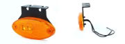 WAS W65 LED Side (Amber) Marker Light (Reflex) w/ Bracket | Fly Lead + Superseal - [308ZSS]