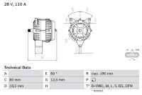 Bosch Exchange Alternator 0 986 046 590