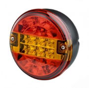 Rubbolite M810 Series 12/24V Round 24-LED S/T/I Light | 140mm | Cable Entry - [810/51/00]