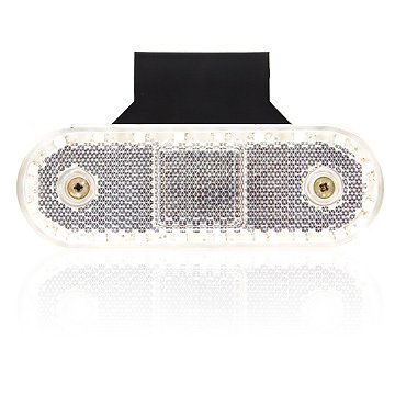 WAS W47WW LED Front (White) Marker Light (Reflex) w/ Bracket | 114mm | Fly Lead - [536Z]