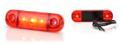 WAS W97.1 3-LED Rear (Red) Marker Light | 84mm | Slim | Fly Lead - [709]