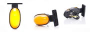 WAS W255 LED Side (Amber) Marker/CAT5 Indicator Light w/ 90° Bracket | 75mm | Fly Lead + Superseal - [2042/III/SS]