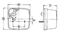 Hella 2BE 003 014-257 FRONT POSITION / INDICATOR Light (Cable Entry) 12/24V