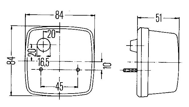 Hella 2BE 003 014-257 FRONT POSITION / INDICATOR Light (Cable Entry) 12/24V