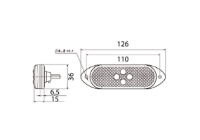 Vignal SMD04 Series LED Front Marker Light w/ Reflex | Cable Click In | 24V [104130]