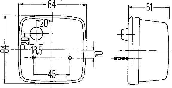 Hella 2SB 003 014-151 Stop/Tail Lamp [Cable Entry]