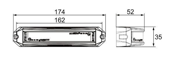 911 Signal C9 Amber 9-LED Strobe | R65 | 12/24V [010205A]