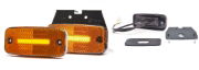 WAS W157 LED Side Marker/CAT5 Indicator (Amber) Light (Reflex) w/ Bracket | 115mm | Fly Lead + Superseal - [1133SS]