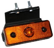 DBG LED Side Marker Light w/ Reflex + 90° Front 'Z' Bracket | Fly Lead 24V [385.10A0006]