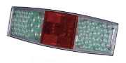 Rubbolite M756 Series 24V Truck LED Rear Combination Lights w/ Square Reflex | 445mm | Scania