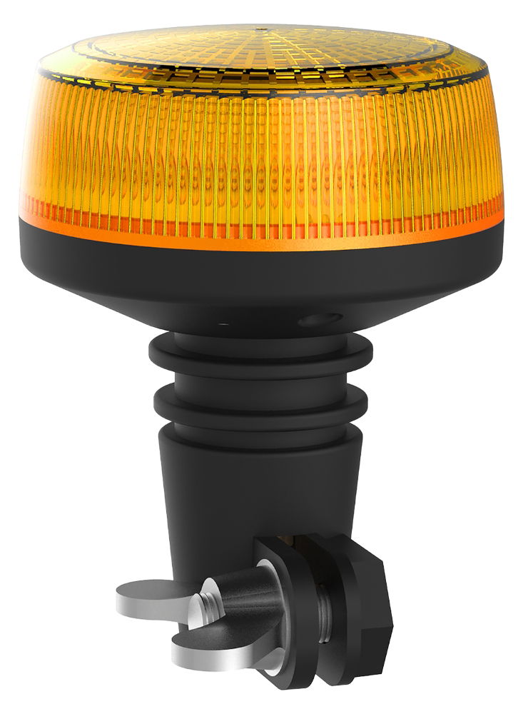 DBG 85mm LED Beacon | Amber (R65) | DIN Pole (Flexi) - [311.025]