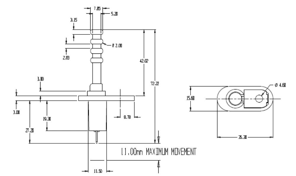 Door Courtesy Switch | Cut-to-Length Plunger | 12V | Pack of 1 - [270.170] - LD