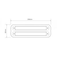 LED Autolamps 235 Series Double Surface Mounting Bracket Chrome