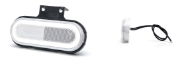 WAS W198 LED Front (White) Marker Light (Reflex) w/ Bracket | 124mm | Fly Lead - [1401]