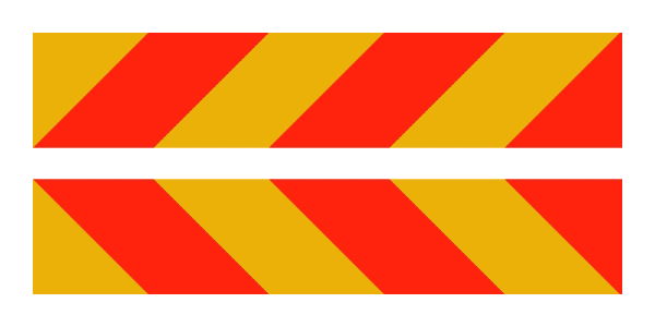 DBG Type 2 (BSAU152) Vehicle Marker Boards | 700mm x 140mm | Aluminium (2 Pack)