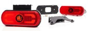 WAS W240 LED Rear (Red) Marker Light (Reflex) w/ Bracket | 134mm | Fly Lead + Superseal | WAS LOGO - [1599SS]