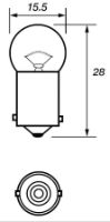 989 Halogen Bayonet Bulb BA9s (MCC) | 12V | 5W | Pack of 10 - [100.989]