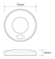 LED Autolamps 79SWR24 (79mm) WHITE 7-LED Round Interior Light with SWITCH SILVER Bezel 82lm 24V