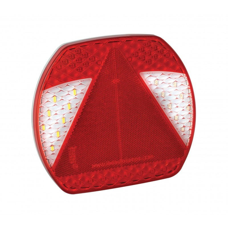 LED Autolamps EU195 Series 12/24V LED Rear Combination Light w/ Triangle Reflex | 197mm | Fly Lead | Right | S/T/I - [EU195R]