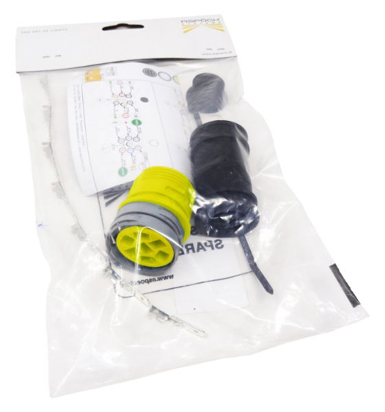 Aspoeck ASS2 7-Pin Yellow Socket SPARES KIT [13-5625-934]