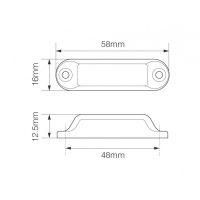 LED Autolamps 16 Series LED Blue Marker Light | Fly Lead | 24V [16BC24B]