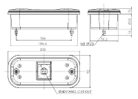 Perei CRL300 LED Rear Combination Light - [CRL301SZZ-4-2-AA] - Dimensions