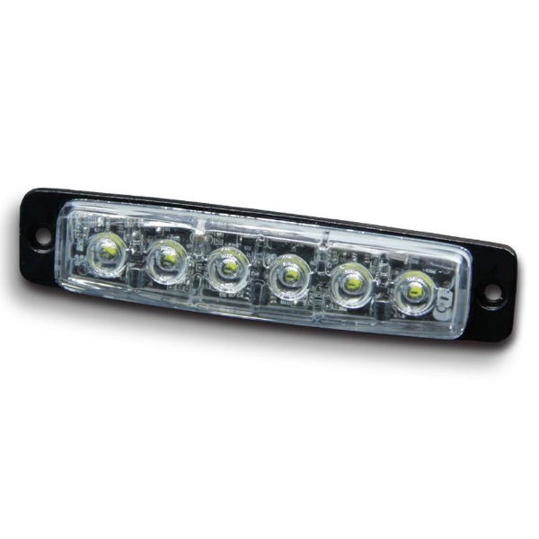 911 Signal F6 Amber 6-LED Strobe | R65 | 12/24V - [021301A]