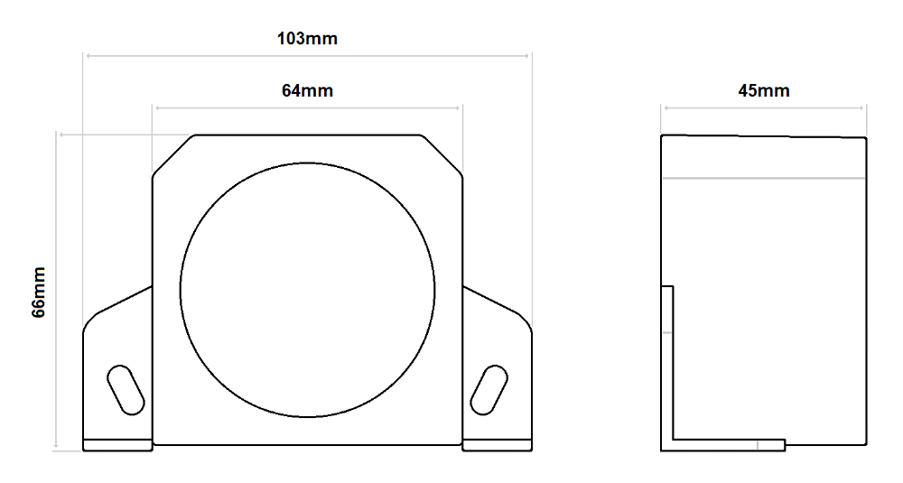 DBG 258.001 SPEAKING REVERSE Alarm 97dB(A) (Fly Lead) IP67 R10 12/24V