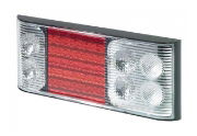 Rubbolite M758 Series 12/24V Truck LED Rear Combination Lights w/ Square Reflex | 340mm