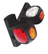 Britax L450 Series LED L/R End-Outline Marker Light w/ Side - Direct Stalk Vertical Mount | Fly Lead [L450.100.LMV]