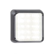 LED Autolamps 100 Series 12/24V Square LED Reverse Light | 100mm | Fly Lead | Black - [100WME]