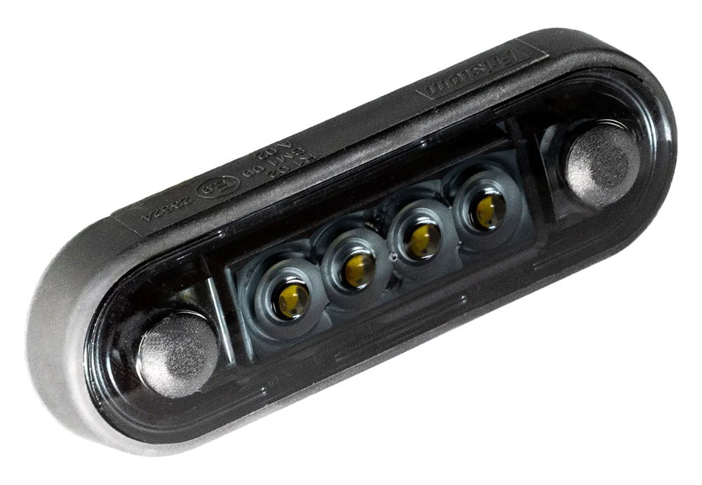 DBG 4-LED Marker Light | Other (Blue) | Dark Bezel | 84mm | Fly Lead | 12/24V - [386.073ND]