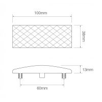 LED Autolamps EU38 Series 12/24V LED Rear Marker Light w/ Reflex | Red | Fly Lead - [EU38RM] - Line Drawing