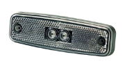 Rubbolite M890 LED Front (White) Marker Light (Reflex) | 124mm | Superseal - [890/01/04]