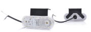 WAS W47WW LED Front (White) Marker Light (Reflex) w/ Bracket | 114mm | Fly Lead + Superseal - [536ZSS]