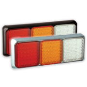 LED Autolamps 80 Series Triple 12/24V Square LED Rear Combination Lights | 278mm