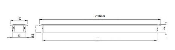 Labcraft HLF18/2T/L Frigo 760mm Interior Panel Light 1350lm 24V