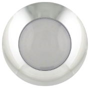 LED Autolamps 7530 Series 30-LED Round Interior Light (75mm) Chrome Bezel 24V - 90 Lumens - 7530Opaque