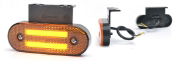 WAS W175 LED Side Marker/CAT5 Indicator (Amber) Light (Reflex) w/ Bracket | 116mm | Fly Lead - [1222]