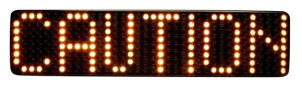 ECCO HD0012A HD0012 LED Matrix Message Master Warning Sign - Amber