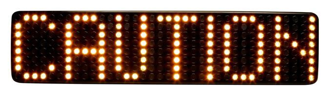 ECCO HD0012A HD0012 LED Matrix Message Master Warning Sign - Amber