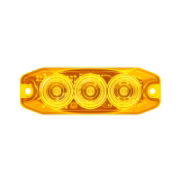 LED Autolamps 11 Series 12/24V Slim-line LED Indicator Light | 89mm | Amber | Fly Lead - [11AM]