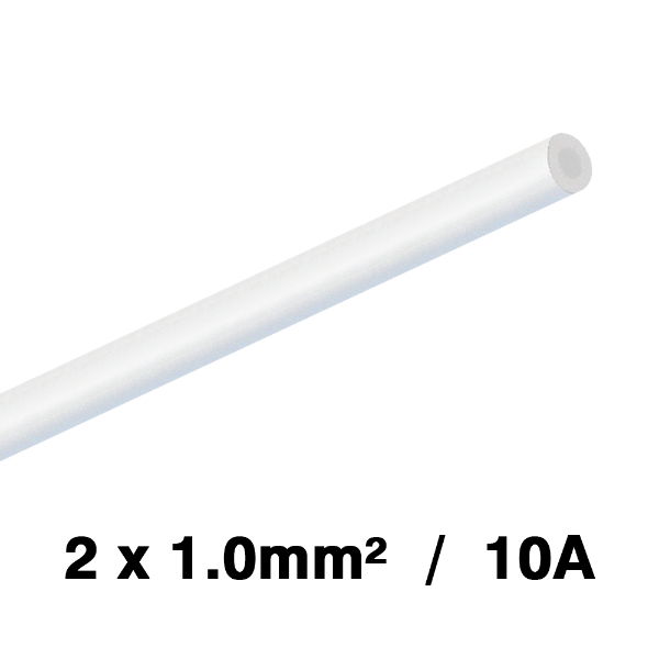DBG 2x1.0mm² (10A) 2 Core Domestic Cable WHITE 100m