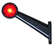 WAS W21.3RF Series LED LEFT End-Outline Marker Light - 60° Stalk | Fly Lead [295BCL]