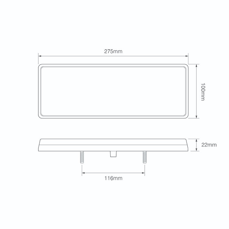 LED Autolamps 275 Series 12V LED Rear Combination Light | 275mm - [275ARW] - LD