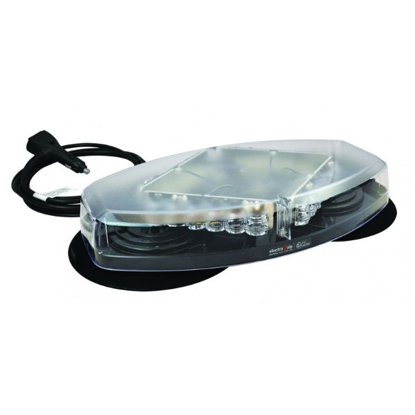 LED Autolamps DiamondBack Series (335mm) LED R10 Amber/Clear Magnetic Mini Lightbar [EQR10-355AVM]